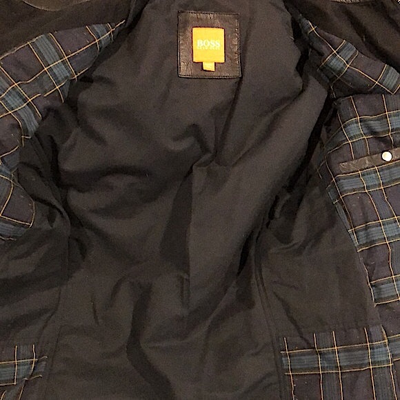 BOSS HUGO BOSS Luxury Leather Full Zip Coat Size 42 - Picture 4 of 16